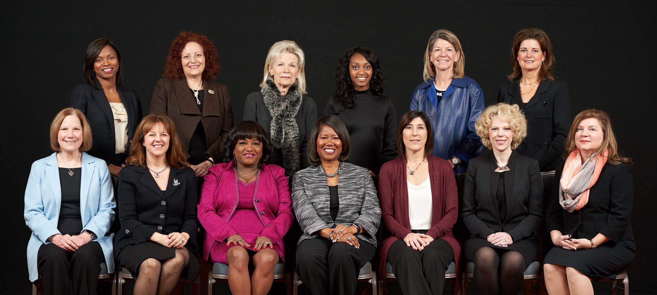 Front Row from left
Jan Holloway, Chair of YWCA Leader Lunch 37 (light blue jacket)
Leila Sadat, Honoree
Emily Pitts, Honoree
Adrian Bracy, YWCA CEO
Dr. Tara Nealey, Honoree
Jennifer Labit, Honoree
Barbara Bentrup, Board Chair of YWCA
Back Row from le